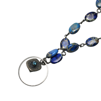 眼鏡ホルダー ネックレス トンボ 青 眼鏡ホルダー