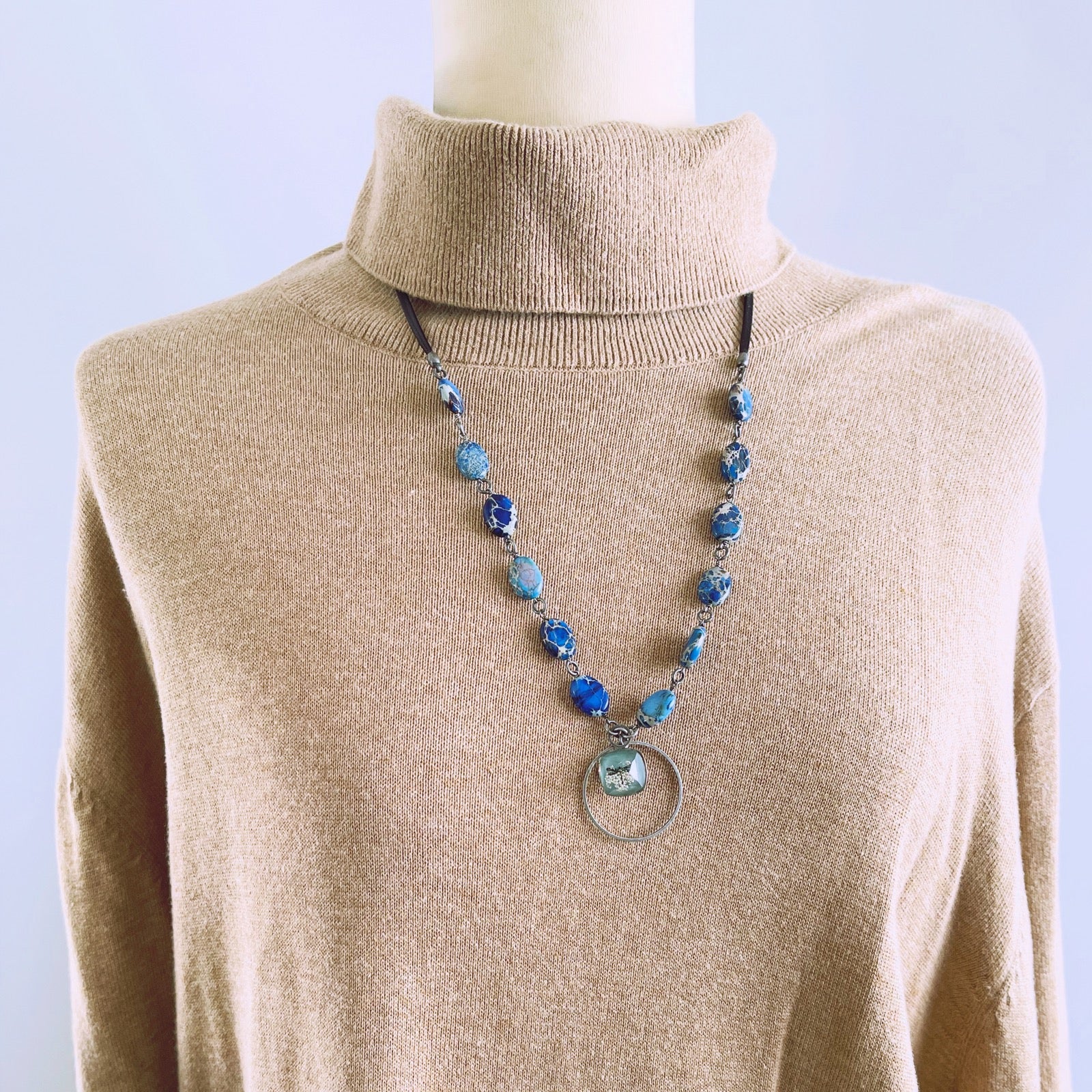 眼鏡ホルダー ネックレス トンボ 青 眼鏡ホルダー