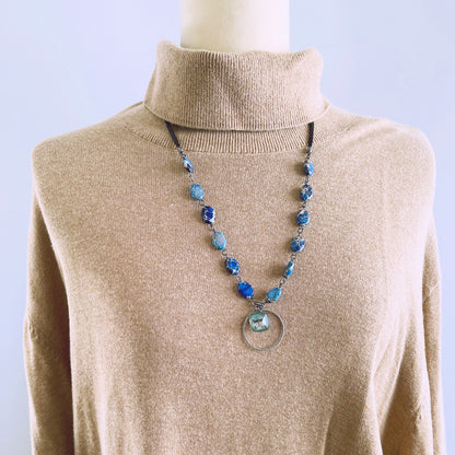 眼鏡ホルダー ネックレス トンボ 青 眼鏡ホルダー