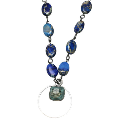 眼鏡ホルダー ネックレス トンボ 青 眼鏡ホルダー