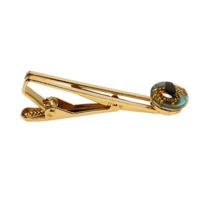 ネクタイピン ふくろう 24k ゴールド ターコイズブルー ネクタイピン