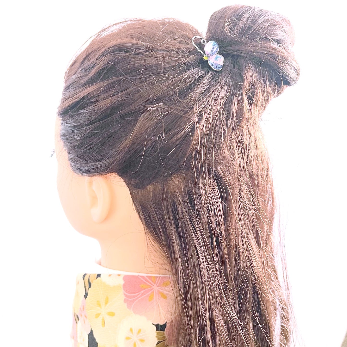 ヘアピン 蝶 紫 和装 贈り物 大人向け 高級ヘアピン