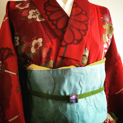 帯留め 紫 四角 おしゃれ TAMARUSAN