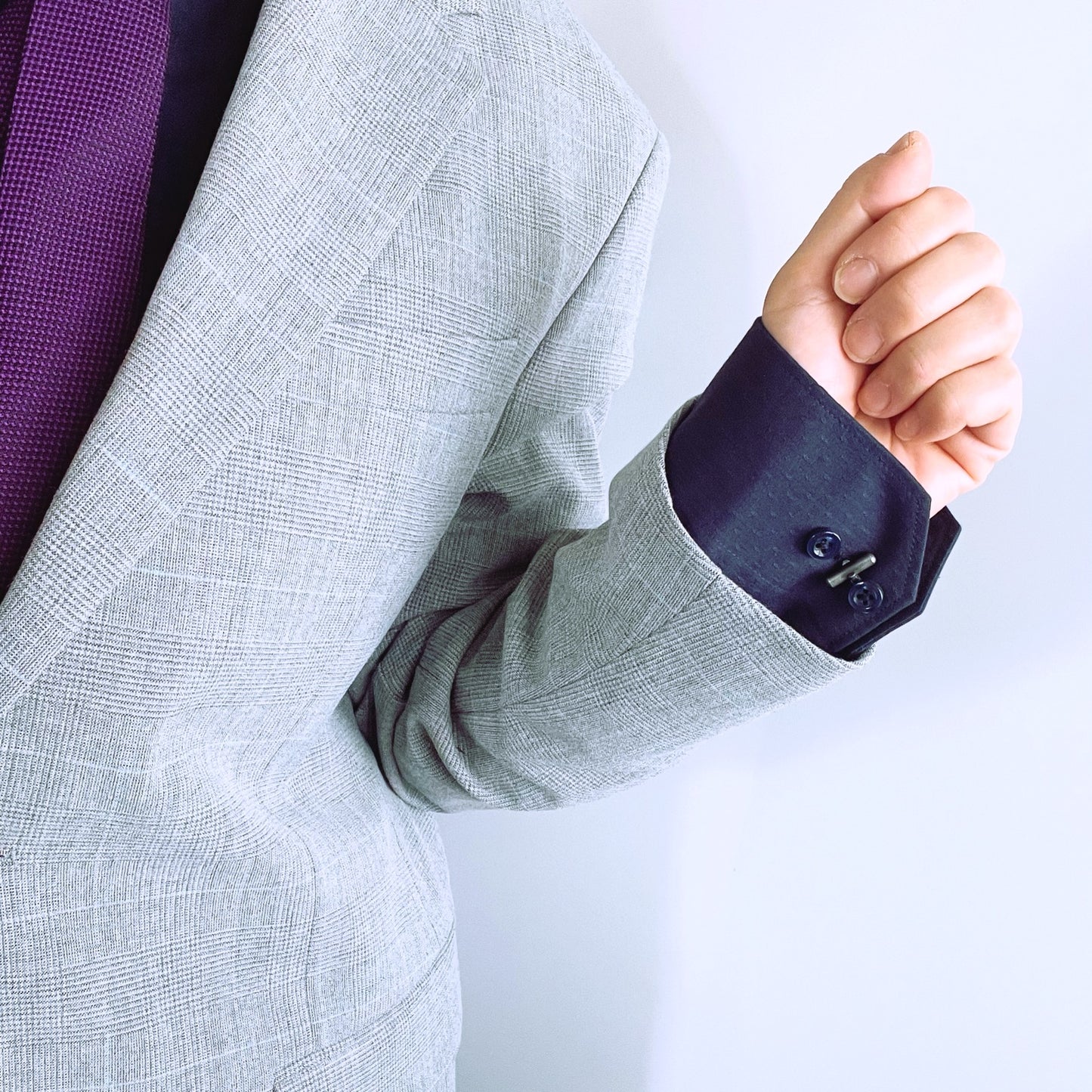 カフスボタン グレー 模様 男女兼用 カフスボタン