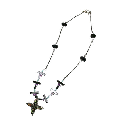 ロングネックレス 黒 オニキス TAMARUSAN