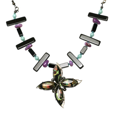 ロングネックレス 黒 オニキス TAMARUSAN