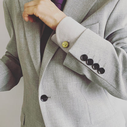 ボタンカバー カフスボタン ボタン風 グレー TAMARUSAN