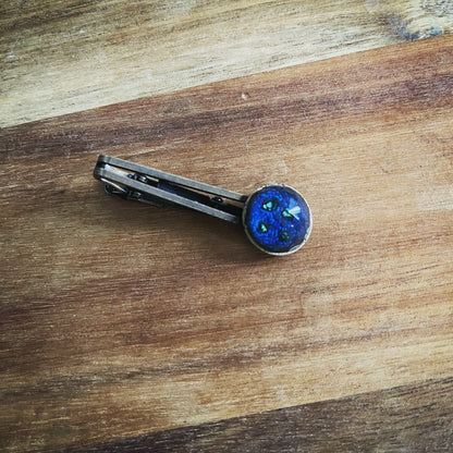 ネクタイピン 青 シンプル ボタン TAMARUSAN