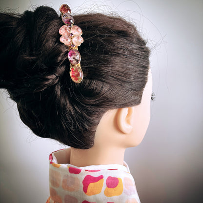 バレッタ ピンク ハート 恐竜 金 TAMARUSAN