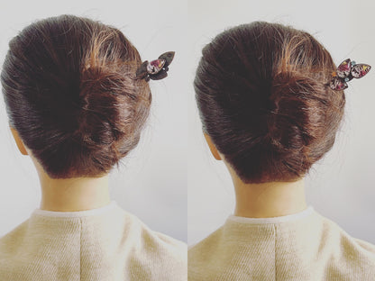 かんざし 恐竜 紫 短め TAMARUSAN