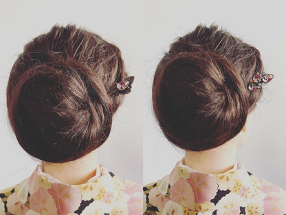 かんざし 恐竜 紫 短め TAMARUSAN