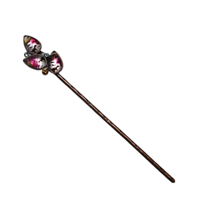 かんざし 恐竜 紫 短め TAMARUSAN