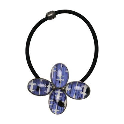 ヘアコーム ヤモリ 水色 花 パール TAMARUSAN