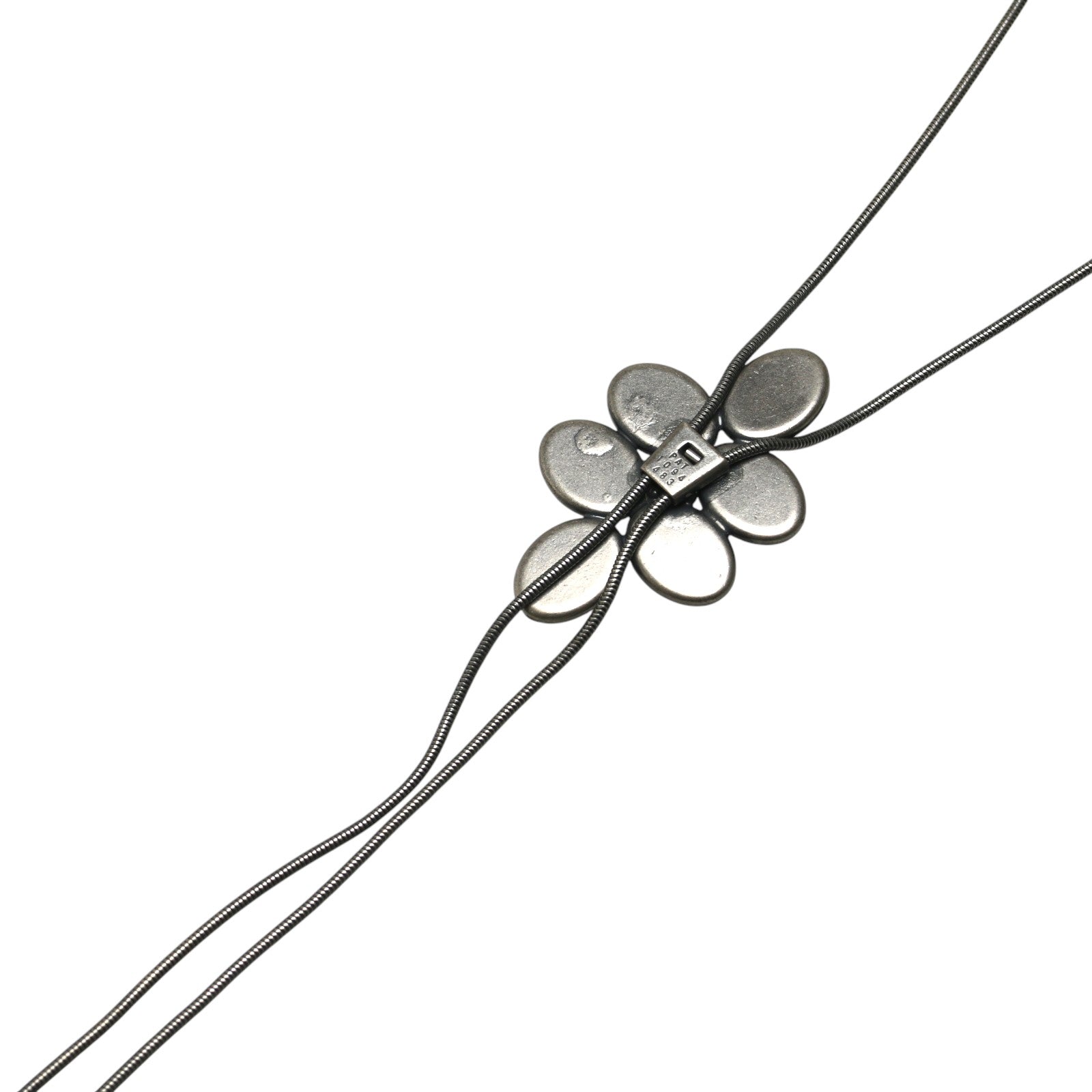 チェーンループタイ 水色 ヤモリ ループタイ