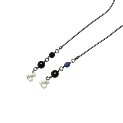 チェーンループタイ 水色 ヤモリ ループタイ