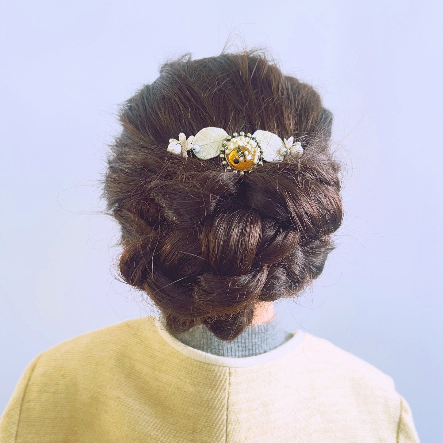 コーム 白 花 葉っぱ TAMARUSAN