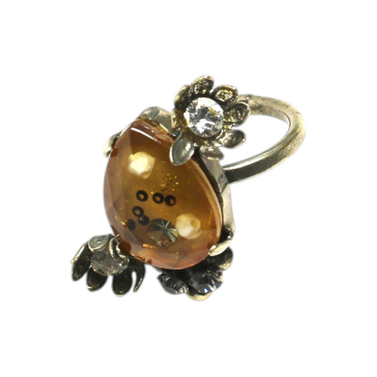 リング ベージュ ごましお アンティーク風 11.5号 指輪