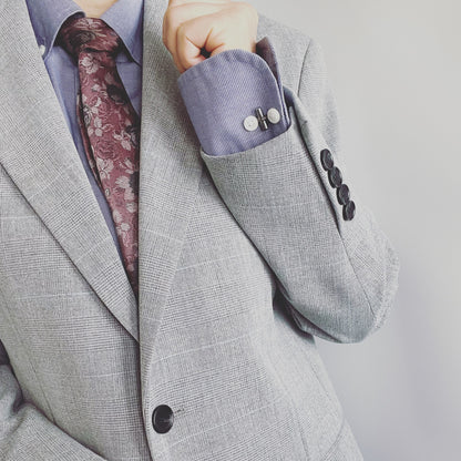 カフスボタン ハート ハンミョウ グレー 紫 カフスボタン