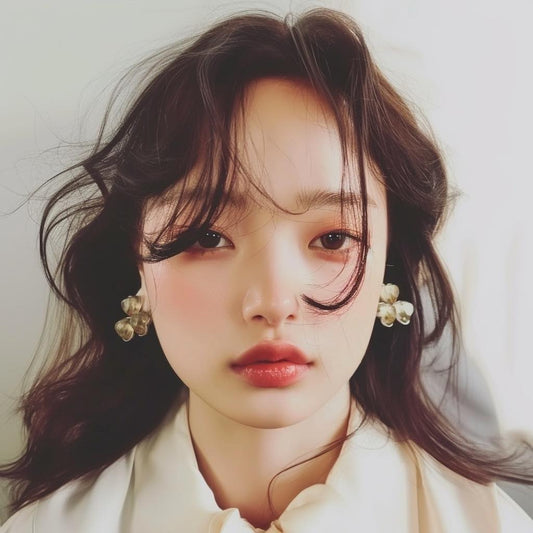 イヤリング スミレ グレー ハンミョウ オリジナル樹脂 ピアス・イヤリング