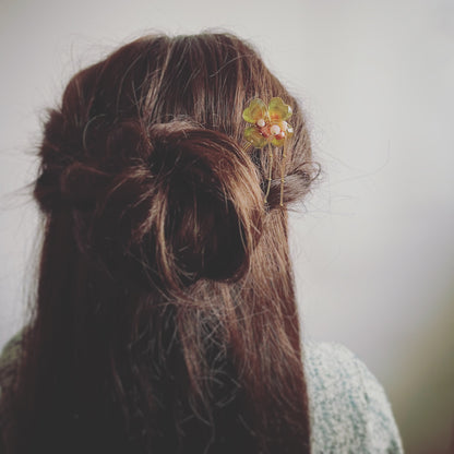 着せ替えかんざし 花 ピンク 水色 金 TAMARUSAN