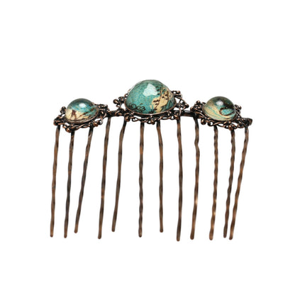 コーム 水色 アンティークカラー１点もの TAMARUSAN