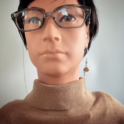 眼鏡チェーン アマゾナイト 水色