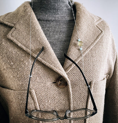 眼鏡チェーン アマゾナイト 水色