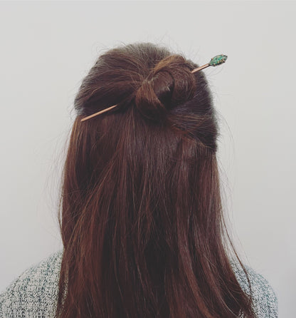 かんざし エメラルドグリーン シンプル