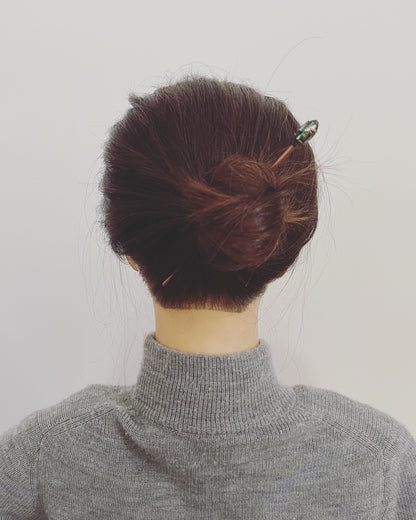 かんざし エメラルドグリーン シンプル