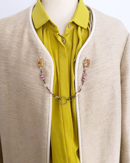 両飾り ピンブローチ ピンク TAMARUSAN