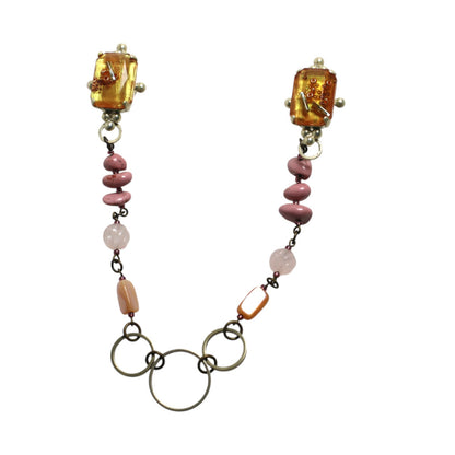 両飾り ピンブローチ ピンク TAMARUSAN