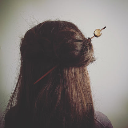 着せ替えかんざし 鹿の子 ピンク 木製 着せ替えかんざし