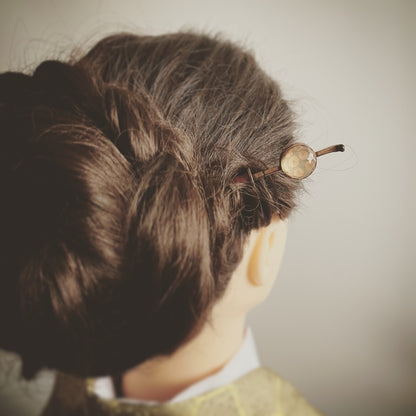 着せ替えかんざし 鹿の子 ピンク 木製 着せ替えかんざし