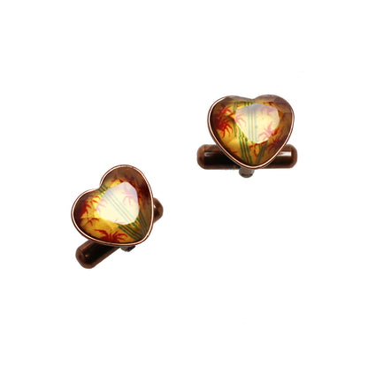 カフスボタン カニ 赤 ハート TAMARUSAN