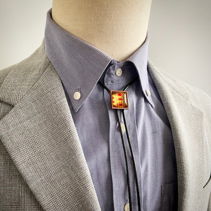 革紐ループタイ カニ 赤 アクセサリー ループタイ