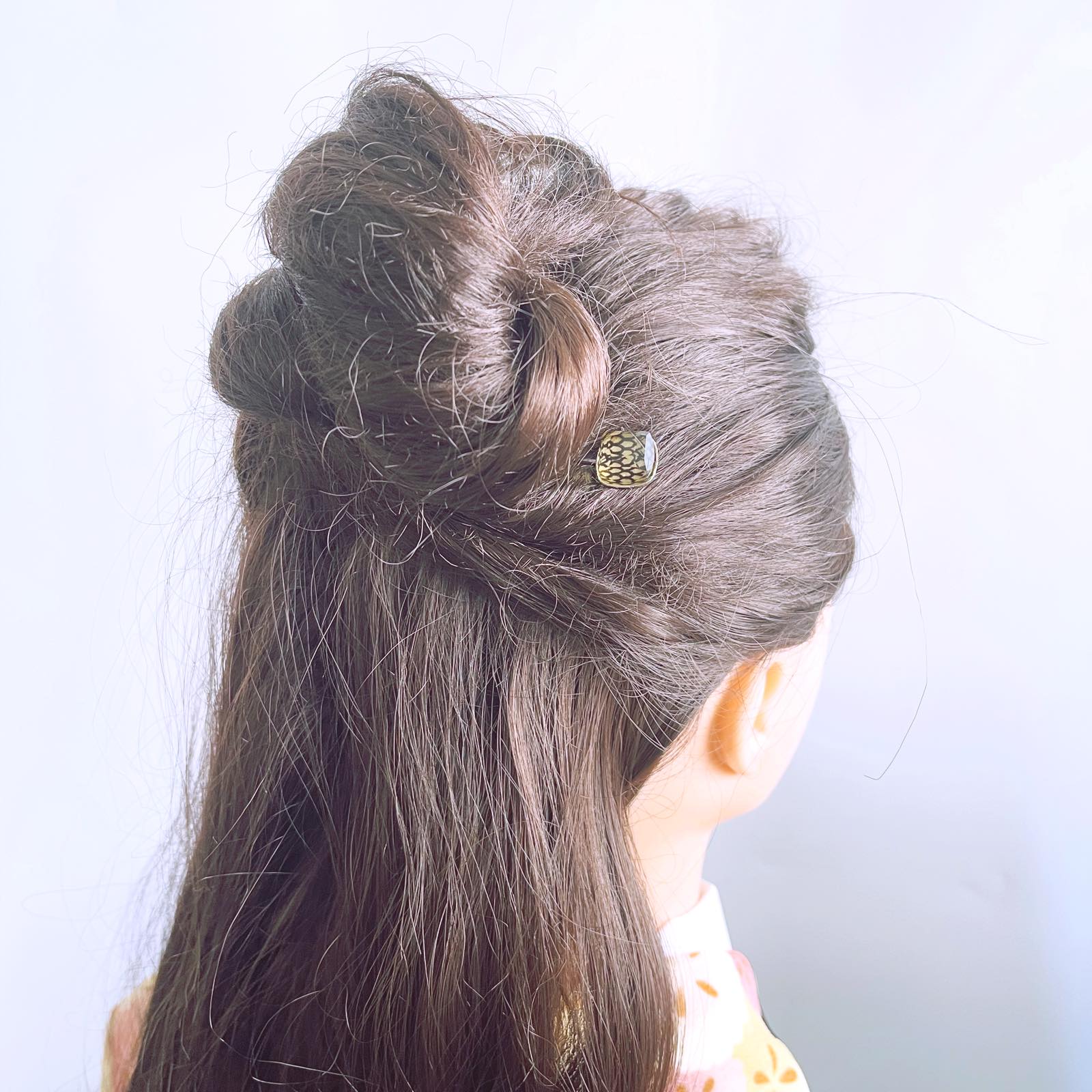 ヘアピン メンズ 紺 銀 髪留め 前髪 高級ヘアピン