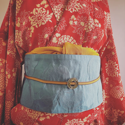 帯留 鱗 銀 紺 ドーナツ TAMARUSAN