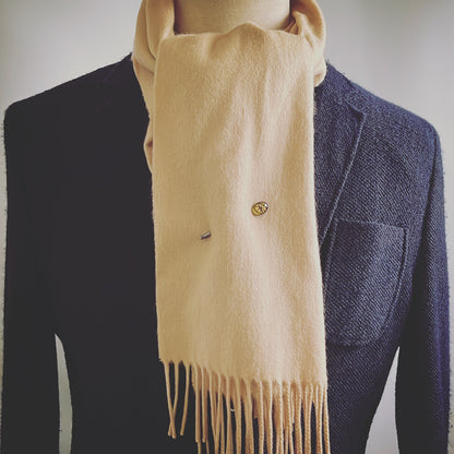 ハットピン レモン 白 楕円 ハットピン