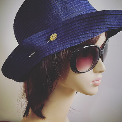 ハットピン レモン 白 楕円 ハットピン