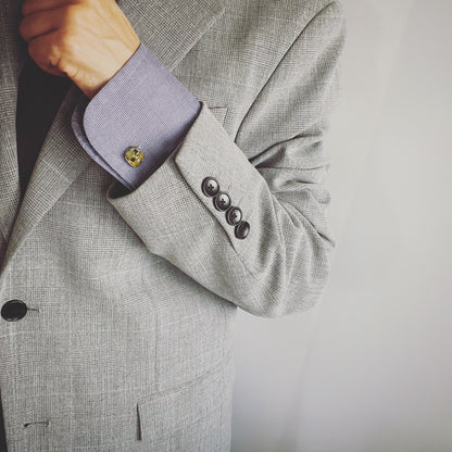 カフスボタン グリーン 四角 樹脂 カフスボタン