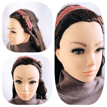 ヘアバンド 赤 イタリアンブレード 樹脂