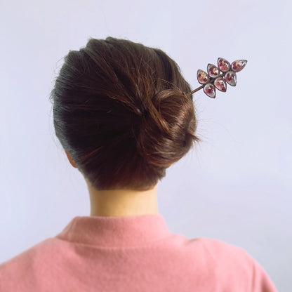 着せ替えかんざし ピンク 木製 TAMARUSAN