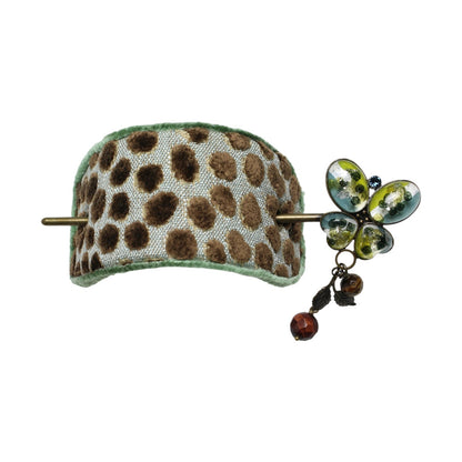 かんざしバレッタ ブルー 布 フェルト 紫陽花 TAMARUSAN