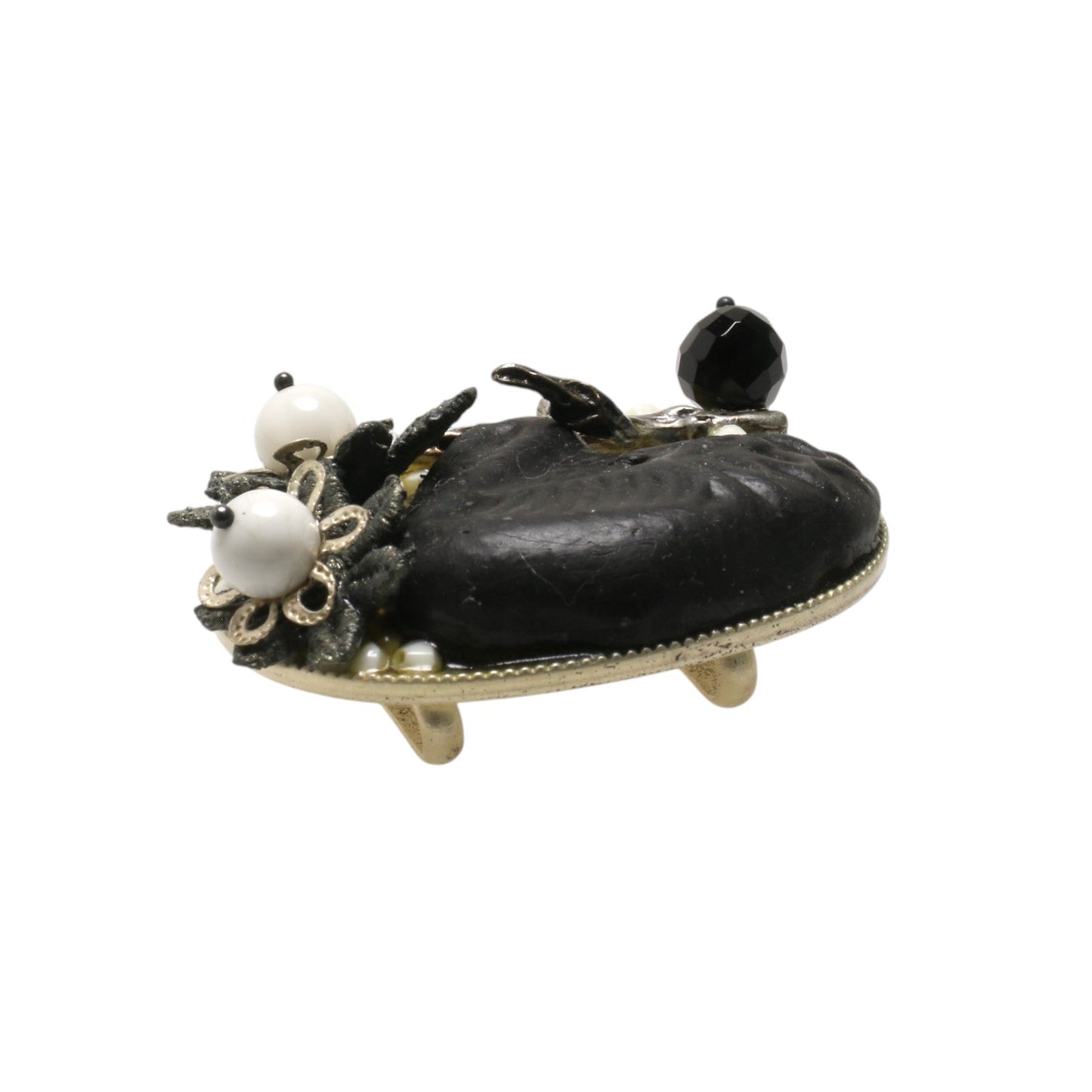 帯留 蝶 ゴールド 水面 TAMARUSAN