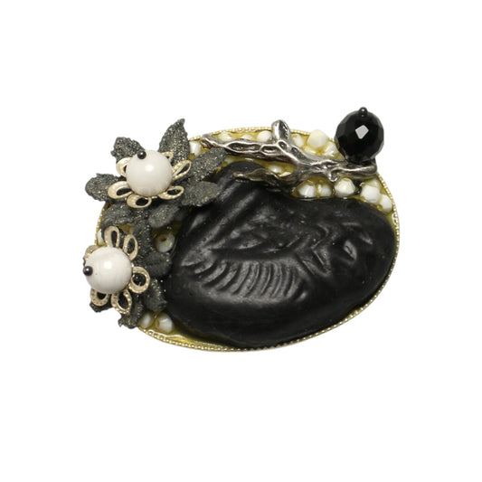 帯留 蝶 ゴールド 水面 TAMARUSAN