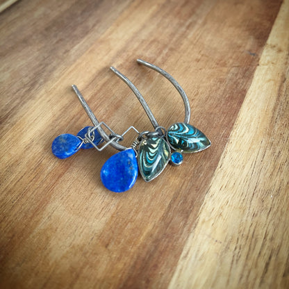 ヘアコーム 青 ラピスラズリ マーブル コーム