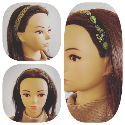 ヘアバンド 緑 葉っぱ イタリアンブレード ヘッドバンド