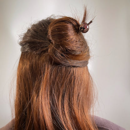 玉かんざし 紫 マーブル 一本挿し 一本挿しかんざし