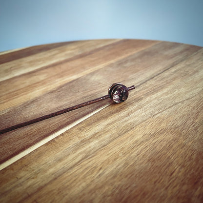 玉かんざし 紫 マーブル 一本挿し 一本挿しかんざし