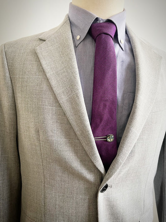 ネクタイピン シンプル 四角 青 樹脂 ネクタイピン